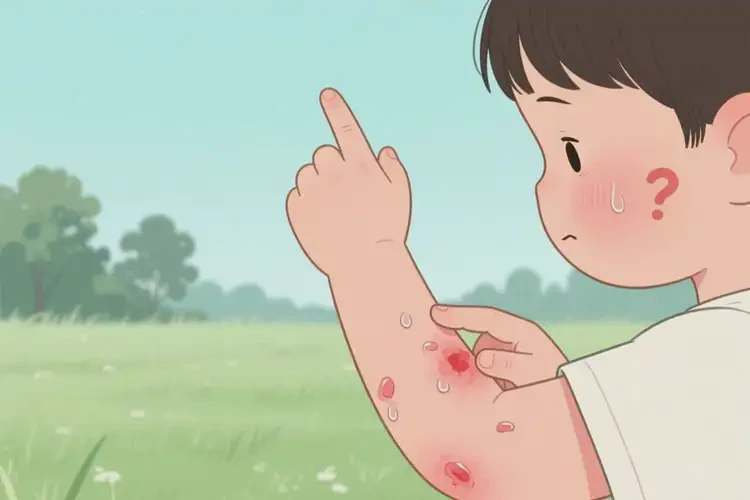 兒童手臂偶爾長濕疹不管它會自己好嗎(圖1)