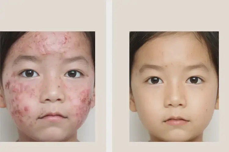 兒童臉上有濕疹不管它會自己好嗎(圖2)