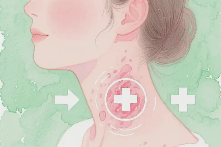 女性脖子出濕疹能夠徹底治愈嗎(圖2)