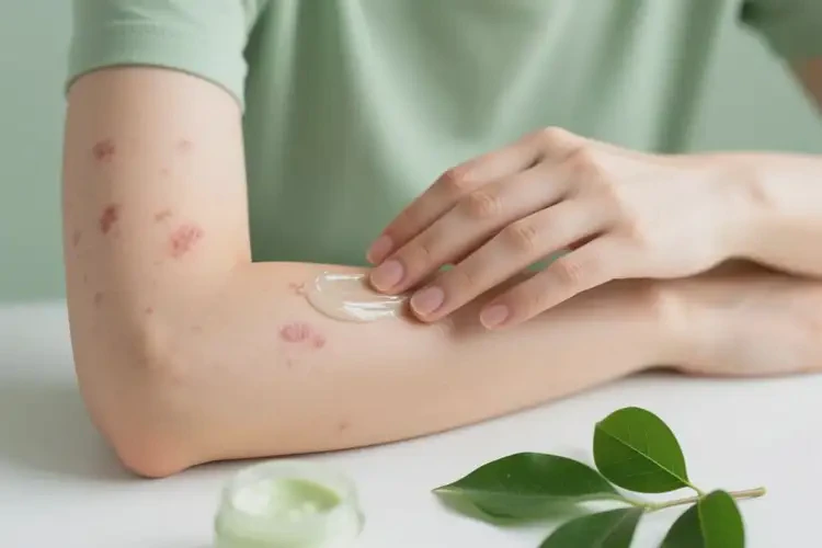 女生手臂上容易起濕疹可以徹底自愈嗎(圖1)