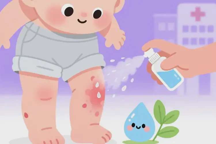 嬰兒小腿上出濕疹不管它會(huì)自己好嗎(圖2)