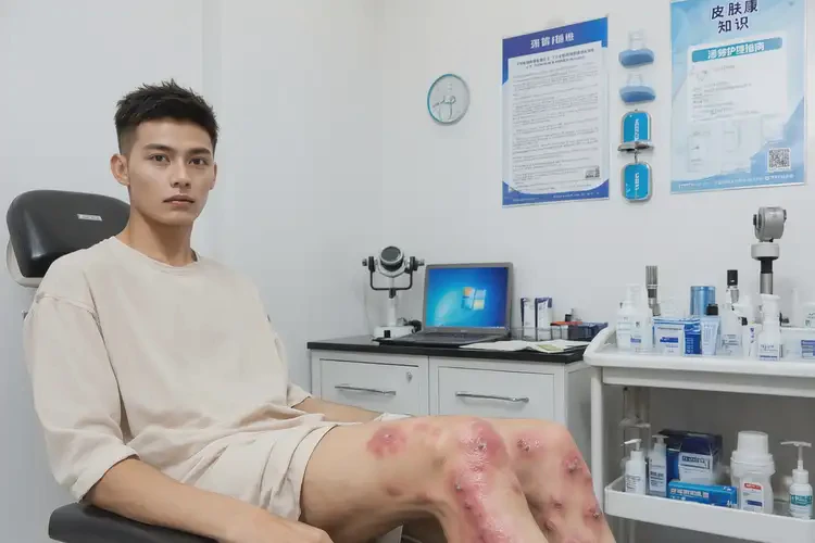 青年人小腿出現(xiàn)濕疹不管它會自己自愈嗎(圖1)