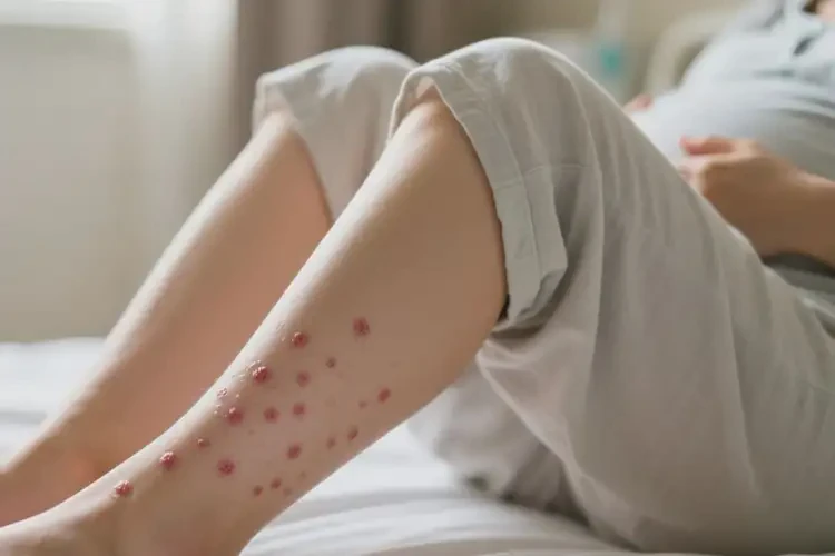 產(chǎn)婦小腿上容易長(zhǎng)濕疹不管它會(huì)自己好嗎(圖1)