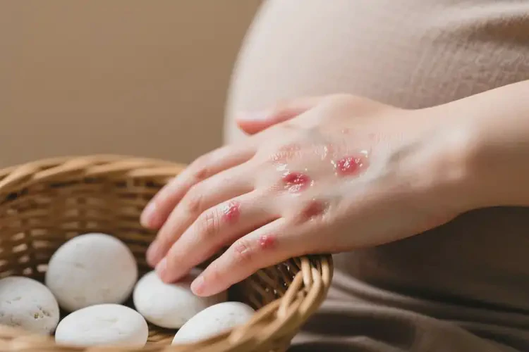 产妇手上偶尔起湿疹不管它会自己痊愈吗(图1)