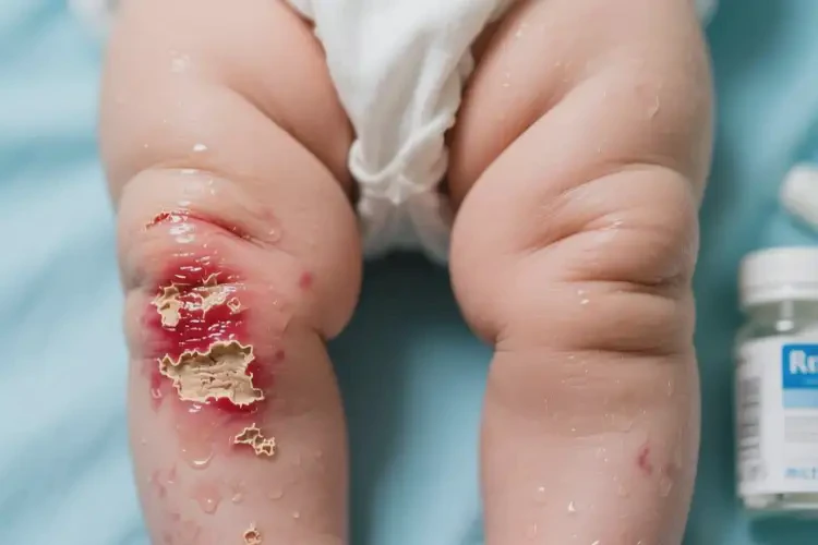 嬰兒大腿上長濕疹可以徹底自愈嗎(圖2)