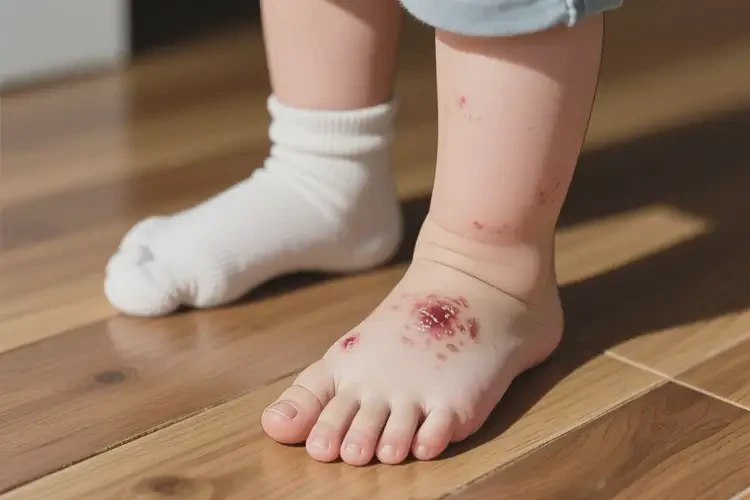 少兒腳上有濕疹不管它會(huì)自己痊愈嗎(圖3)