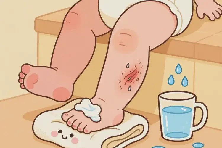 嬰兒小腿容易起濕疹能徹底自愈嗎(圖1)