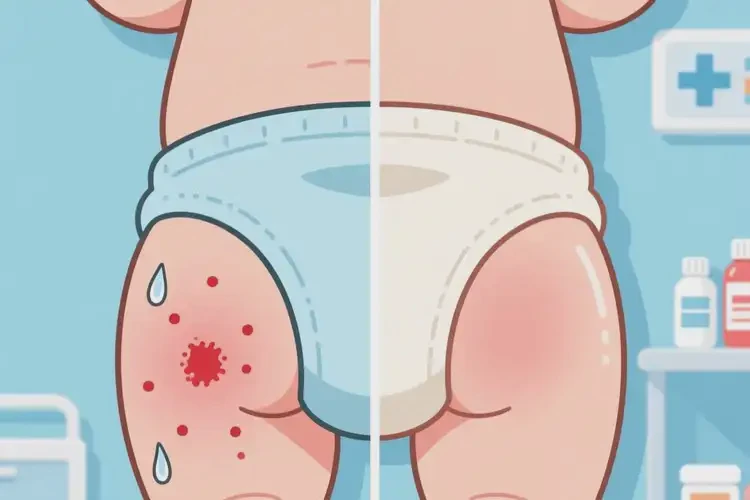 孩子屁股長濕疹能夠徹底治愈嗎(圖2)