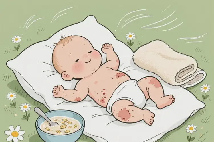 小儿四肢偶尔起湿疹可不可以彻底自愈(图1)