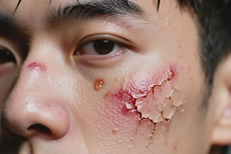 男生面部有濕疹能徹底自愈嗎(圖1)