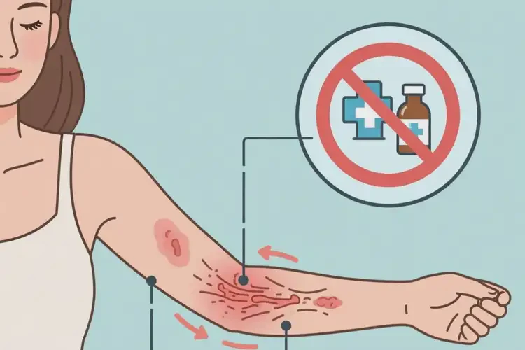 女人手臂起濕疹能夠徹底治愈嗎(圖1)