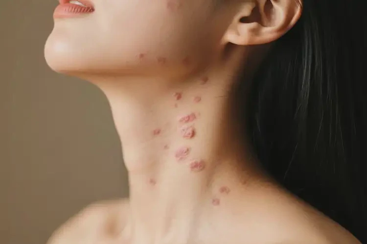 女人脖子出現(xiàn)濕疹能不能徹底自愈(圖1)