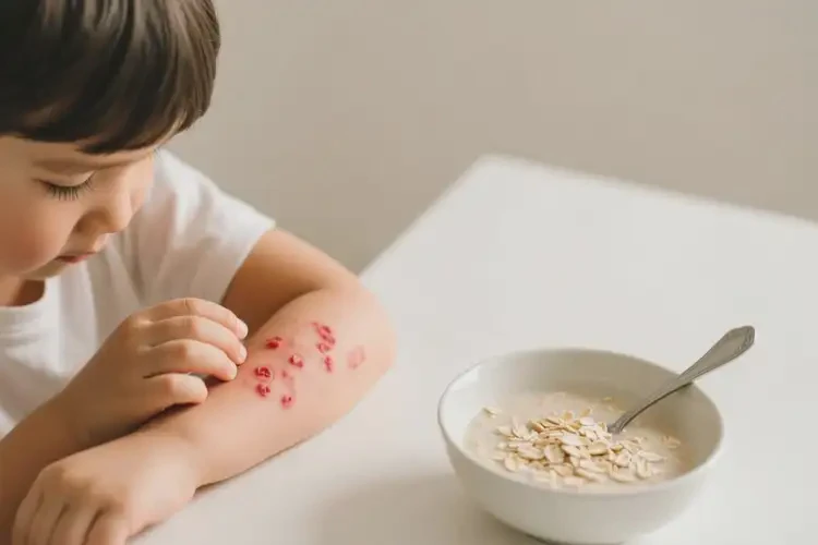 孩子手臂上長濕疹能徹底自愈嗎(圖2)