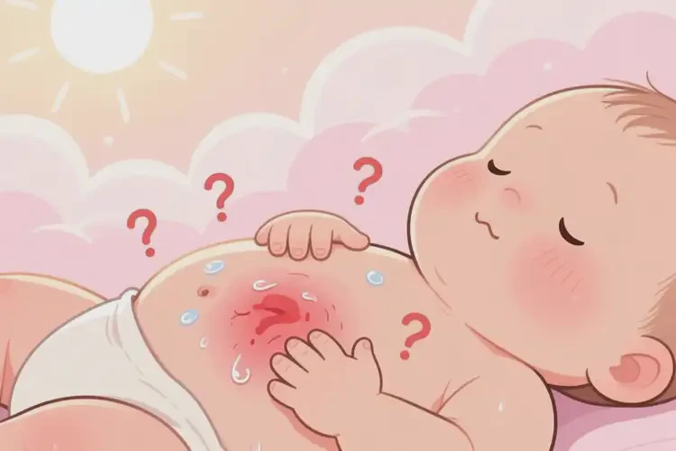 小兒肚子出濕疹不管它會(huì)自己自愈嗎(圖2)