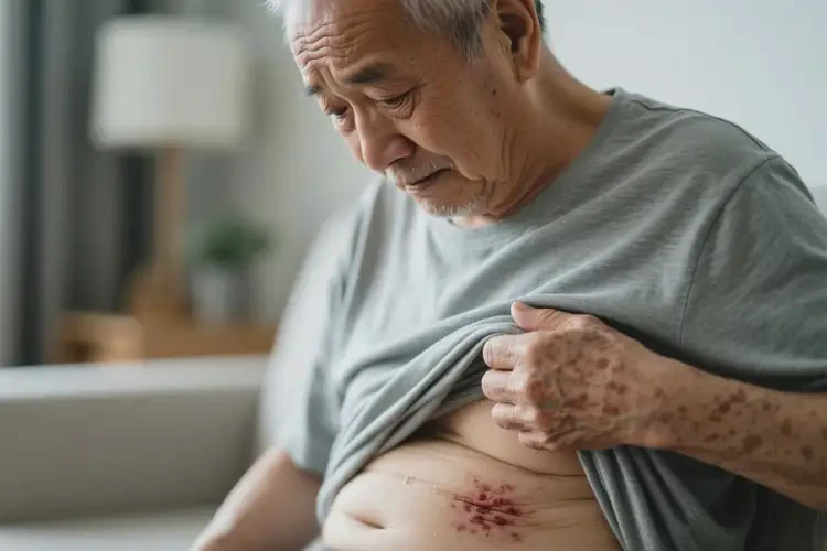 老人肚子偶爾長濕疹不管它會自己自愈嗎(圖3)