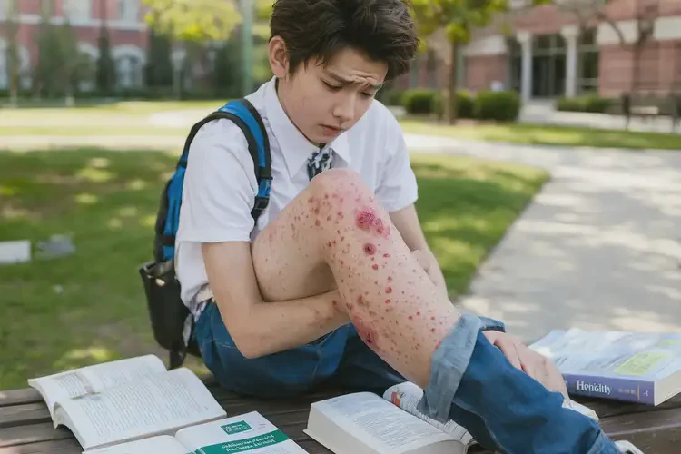 大學(xué)生小腿出現(xiàn)濕疹可不可以徹底自愈(圖3)