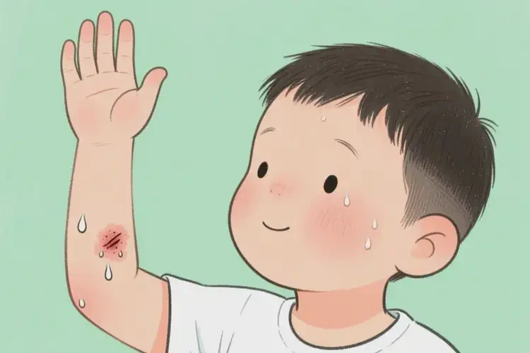 小學(xué)生手臂容易起濕疹不管它會(huì)自己好嗎(圖1)