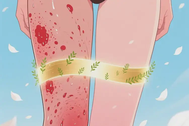 女性大腿上出現(xiàn)濕疹可以徹底自愈嗎(圖2)