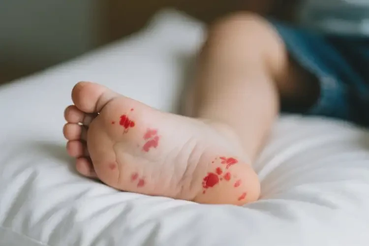 少兒腳上有濕疹不管它會(huì)自己痊愈嗎(圖1)