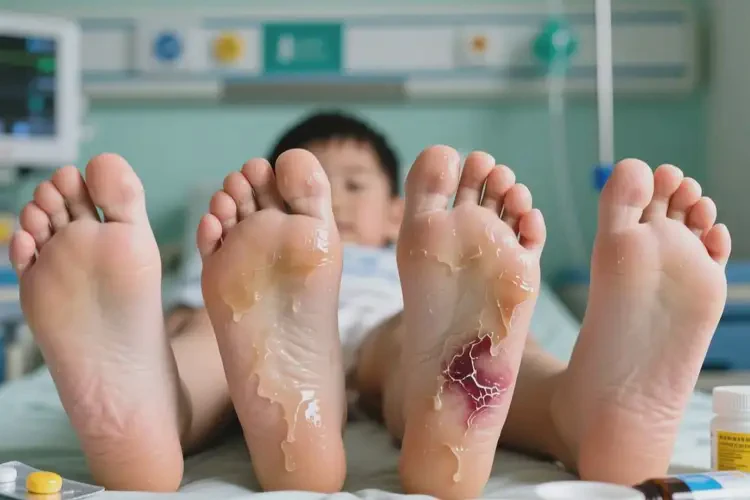 孩子腳上容易長濕疹可以徹底自愈嗎(圖3)