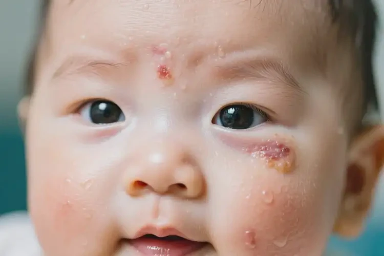 嬰兒臉上容易長濕疹可以徹底自愈嗎(圖2)