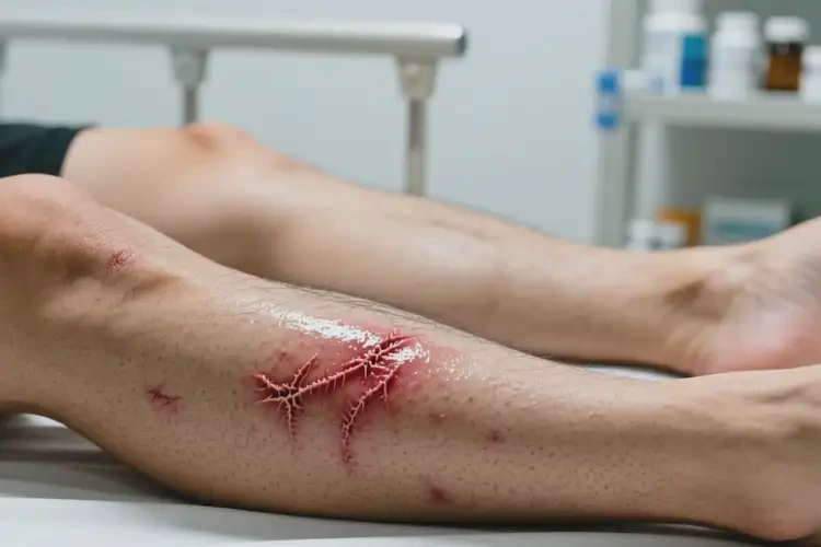 男性小腿上經(jīng)常起濕疹不管它會自己自愈嗎(圖1)