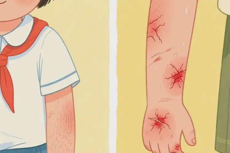 小學(xué)生手臂出現(xiàn)濕疹可以徹底自愈嗎(圖2)