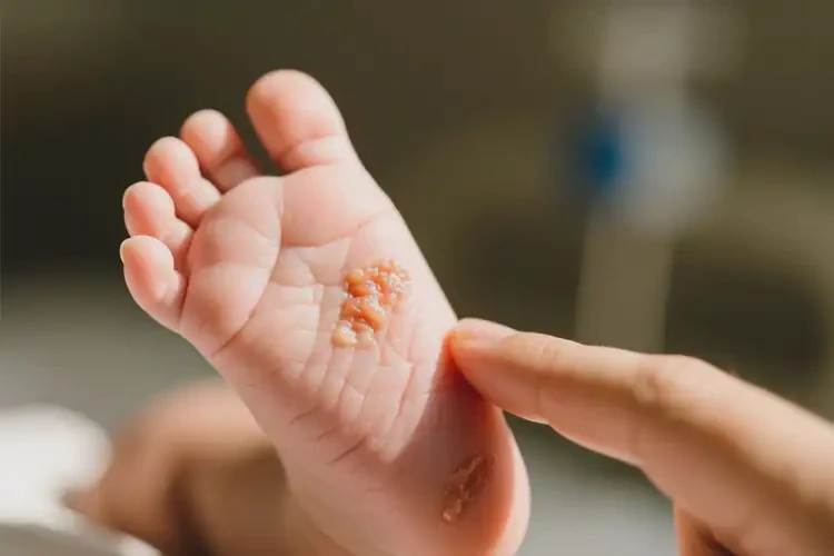 新生儿脚上起湿疹能彻底自愈吗(图2)