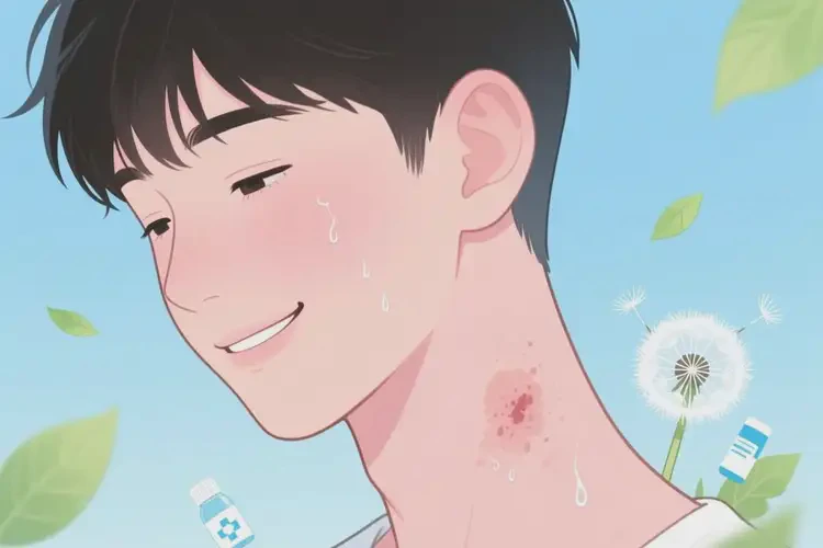 男生脖子上出濕疹不管它會(huì)自己自愈嗎(圖3)