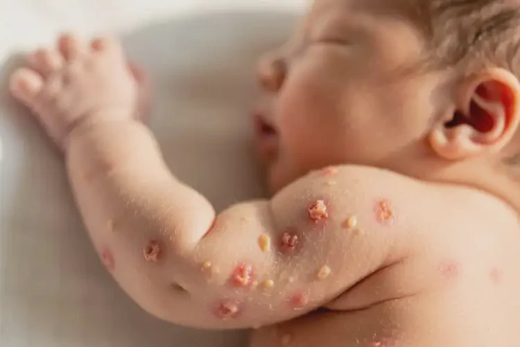 新生兒手臂上經(jīng)常起濕疹不管它會自己痊愈嗎(圖4)