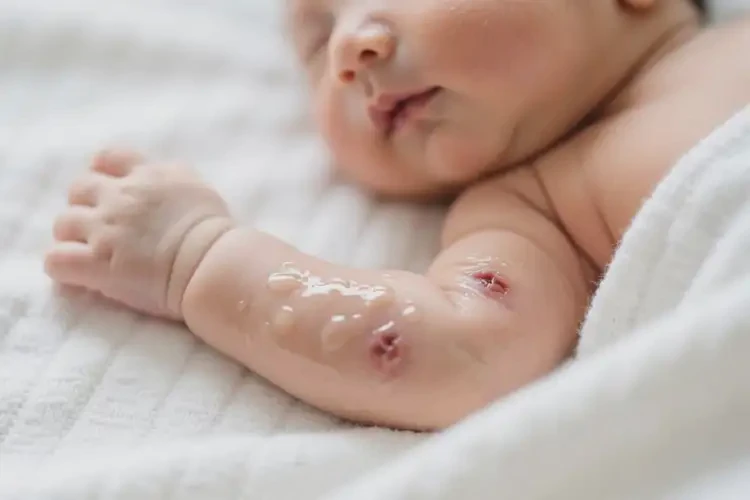 新生兒手臂上容易長濕疹可不可以徹底自愈(圖1)