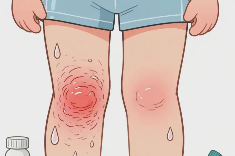 兒童大腿上偶爾起濕疹不管它會(huì)自己好嗎(圖1)