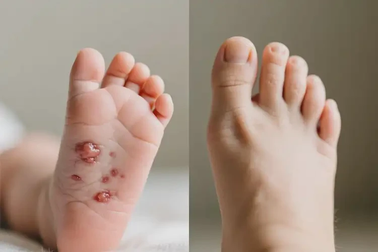 寶寶腳上起濕疹不管它會(huì)自己好嗎(圖3)
