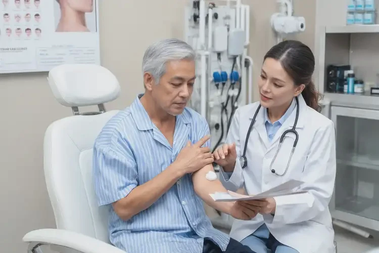 老年人脖子上經常長濕疹能夠徹底治愈嗎(圖2)