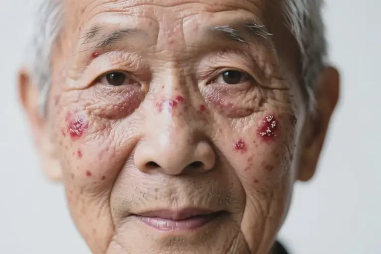 老年人臉上有濕疹不管它會(huì)自己痊愈嗎(圖4)