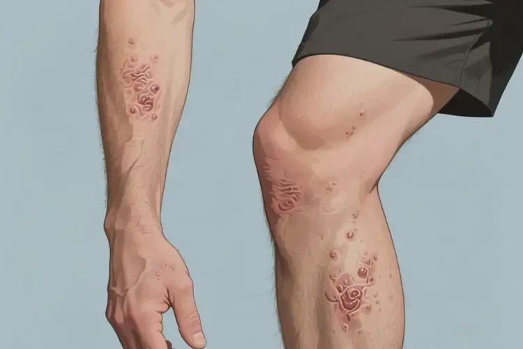 男性四肢長濕疹不管它會自己痊愈嗎(圖1)