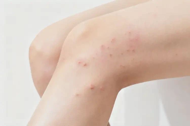 女人大腿上偶爾長濕疹能夠徹底治愈嗎(圖1)