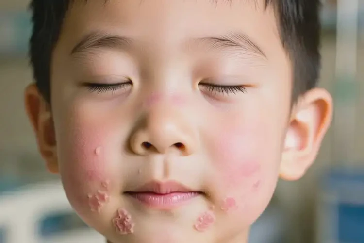 小孩面部長(zhǎng)濕疹可不可以徹底自愈(圖1)
