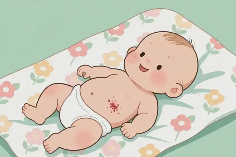 新生兒肚子上容易長(zhǎng)濕疹不管它會(huì)自己好嗎(圖1)