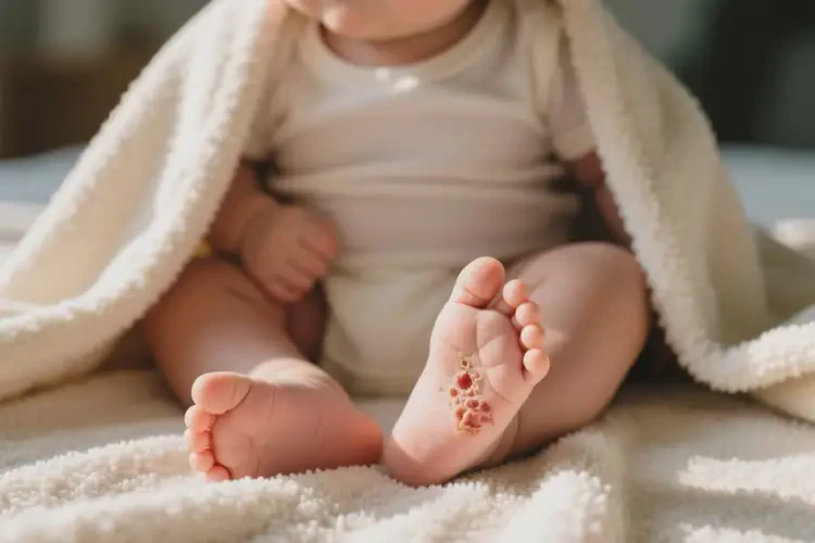 寶寶腳上起濕疹不管它會(huì)自己好嗎(圖2)
