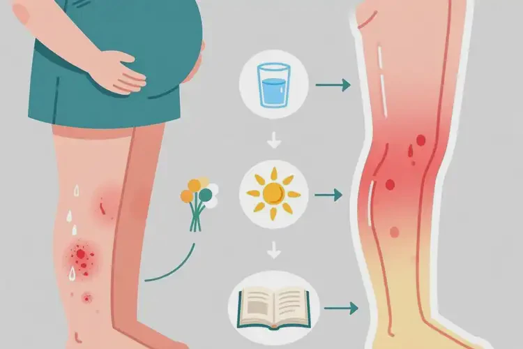 孕婦小腿上出濕疹不管它會自己自愈嗎(圖2)