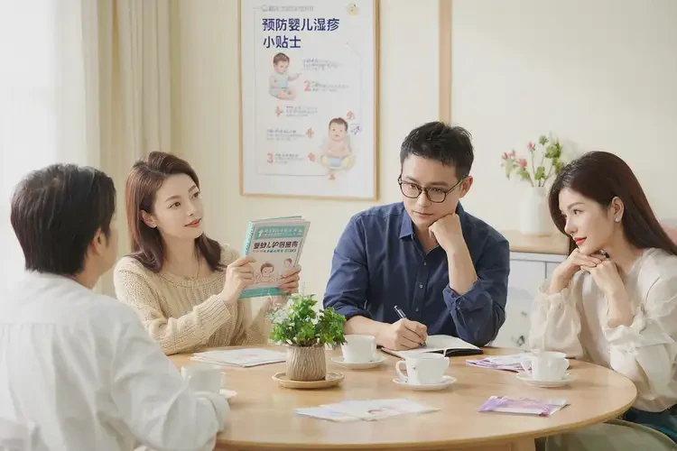 嬰兒手臂上出現(xiàn)濕疹不管它會自己好嗎(圖1)