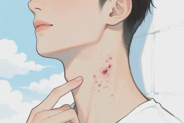 男生脖子上偶爾長濕疹能徹底自愈嗎(圖1)
