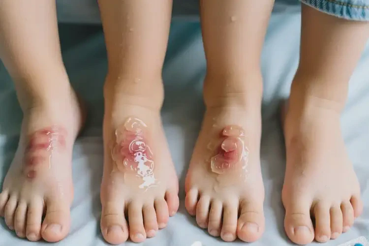 孩子腳上容易長濕疹可以徹底自愈嗎(圖2)
