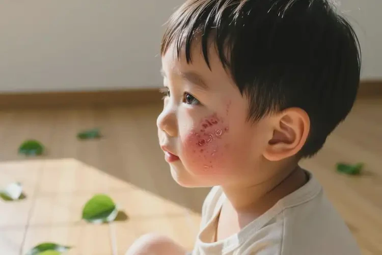 兒童臉上容易長濕疹可以徹底自愈嗎(圖3)