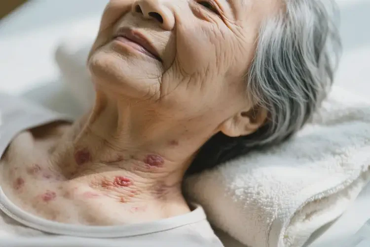 高齡老人脖子出現(xiàn)濕疹能徹底自愈嗎(圖2)