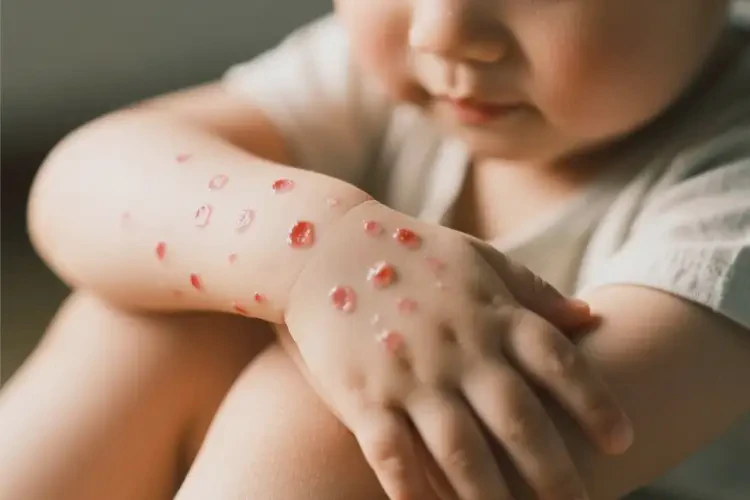 小孩手臂上偶爾起濕疹不管它會(huì)自己好嗎(圖1)