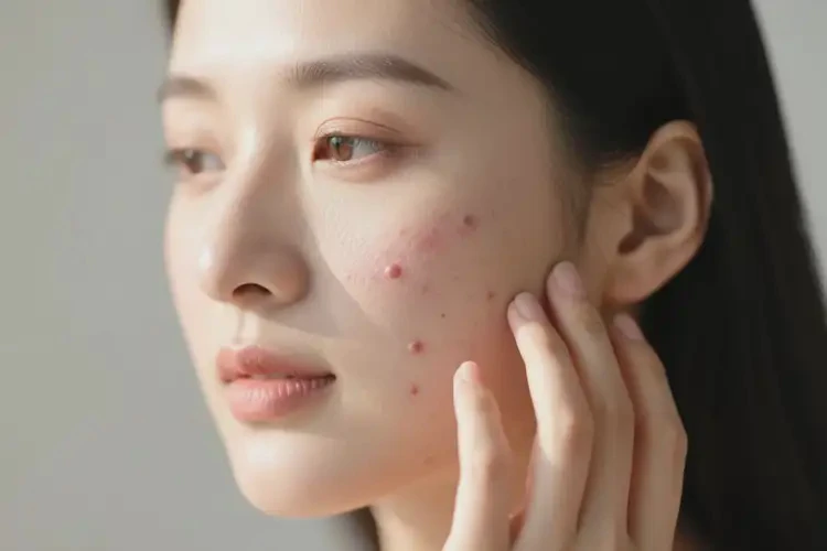 女生面部偶爾長(zhǎng)濕疹不管它會(huì)自己自愈嗎(圖1)