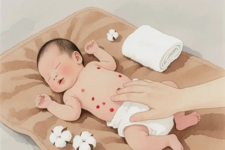 新生兒肚子上容易長濕疹能夠徹底治愈嗎(圖1)