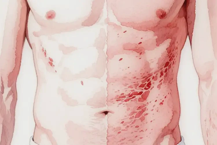 男性肚子起濕疹可不可以徹底自愈(圖2)